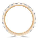 Round Diamond 3/4 Way Shared-prong Semi-Eternity Wedding Band Ring in Yellow Gold (MVSXB0084-Y)
