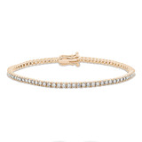 4 3/5 CTW Round Lab Created Diamond  Tennis Bracelet in 14K Yellow Gold (MD260006)