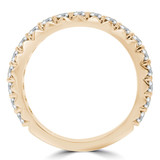3/4 CTW Round Lab Created Diamond  3/4 Way Semi-Eternity Anniversary Wedding Band Ring in 14K Yellow Gold (MD260010)