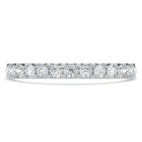 5/8 CTW Round Lab Created Diamond  3/4 Way Shared Prong Semi-Eternity Anniversary Wedding Band Ring in 14K White Gold (MD260011)