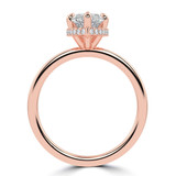 Marquise Lab Created Diamond Hidden Halo Open Bridge Solitaire with Accents Engagement Ring in Rose Gold (MVSLG1370-R)
