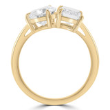 3 1/10 CTW Pear Lab Created Diamond Toi et Moi Ring in 14K Yellow Gold (MDR260001)