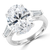 5 5/8 CTW Oval Lab Created Diamond Three-Stone Engagement Ring in 14K White Gold (MDR260002)