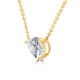 2 1/20 CT Pear Lab Created Diamond Solitaire Necklace in 14K Yellow Gold (MDR260004)