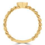 1/2 CT Pear Lab Created Diamond Bezel Set Chain Solitaire Engagement Ring in 14K Yellow Gold (MDR260007)