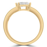 1 5/8 CTW Pear Lab Created Diamond Toi et Moi Bypass Cocktail Ring in 14K Yellow Gold (MDR260009)