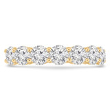 2 1/10 CTW Round Lab Created Diamond Shared Prong Seven-Stone Anniversary Wedding Band Ring in 14K Yellow Gold (MDR260012)