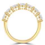 2 1/10 CTW Round Lab Created Diamond Shared Prong Seven-Stone Anniversary Wedding Band Ring in 14K Yellow Gold (MDR260012)
