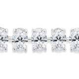 14 1/2 CTW Oval Lab Created Diamond Tennis Bracelet in 14K White Gold (MDR260016)