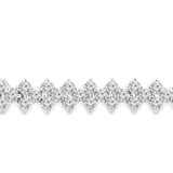 3 4/5 CTW Round Lab Created Diamond Cluster Tennis Bracelet in 14K White Gold (MDR260017)