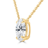 2 1/10 CT Oval Lab Created Diamond Solitaire Necklace in 14K Yellow Gold (MDR260021)