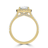 Cushion Lab Created Diamond Cushion Halo Halo Engagement Ring in Yellow Gold (MVSLG1636-Y)