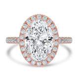 Oval Lab Created Diamond Oval Halo Halo Engagement Ring in Rose Gold (MVSLG1638-R)