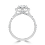 Oval Lab Created Diamond Oval Halo Halo Engagement Ring in White Gold (MVSLG1638-W)