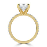 Oval Lab Created Diamond Solitaire with Accents Engagement Ring in Yellow Gold (MVSLG1663-Y)
