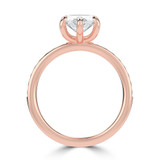 Marquise Lab Created Diamond Channel Set Solitaire with Accents Engagement Ring in Rose Gold (MVSLG1668-R)
