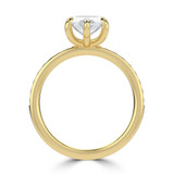 Marquise Lab Created Diamond Channel Set Solitaire with Accents Engagement Ring in Yellow Gold (MVSLG1668-Y)