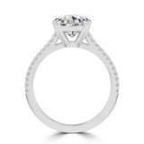 Pear Lab Created Diamond Double Prong Split Shank Solitaire with Accents Engagement Ring in White Gold (MVSLG1678-W)
