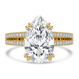 Pear Lab Created Diamond Double Prong Split Shank Solitaire with Accents Engagement Ring in Yellow Gold (MVSLG1678-Y)