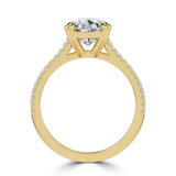 Pear Lab Created Diamond Double Prong Split Shank Solitaire with Accents Engagement Ring in Yellow Gold (MVSLG1678-Y)
