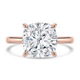 Cushion Lab Created Diamond Solitaire Engagement Ring in Rose Gold (MVSLG1718-R)