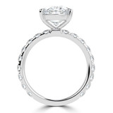 Oval Lab Created Diamond Solitaire with Accents Engagement Ring in White Gold (MVSLG1720-W)