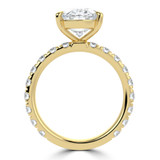 Oval Lab Created Diamond Solitaire with Accents Engagement Ring in Yellow Gold (MVSLG1720-Y)
