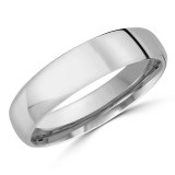 4.5 MM Modern Comfort Fit Classic Womens Wedding Band in White Gold (MDVBC0007-4.5MM-W)