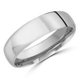 5.5 MM Modern Comfort Fit Classic Womens Wedding Band in White Gold (MDVBC0007-5.5MM-W)