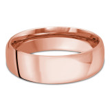 6.5 MM Modern Comfort Fit Classic Womens Wedding Band in Rose Gold (MDVBC0007-6.5MM-R)