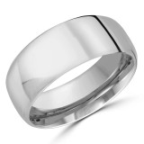 8.5 MM Modern Comfort Fit Classic Womens Wedding Band in White Gold (MDVBC0007-8.5MM-W)