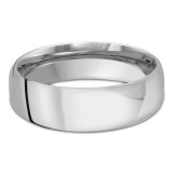 6.5 MM Modern Comfort Fit Classic Mens Wedding Band in White Gold (MDVBC0008-6.5MM-W)
