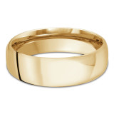 6.5 MM Modern Comfort Fit Classic Mens Wedding Band in Yellow Gold (MDVBC0008-6.5MM-Y)