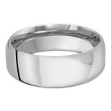 7.5 MM Modern Comfort Fit Classic Mens Wedding Band in White Gold (MDVBC0008-7.5MM-W)