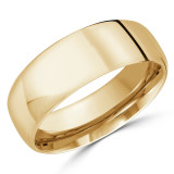7.5 MM Modern Comfort Fit Classic Mens Wedding Band in Yellow Gold (MDVBC0008-7.5MM-Y)