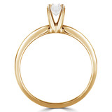 Round Lab Created Diamond Knife Edge Solitaire Engagement Ring in Yellow Gold (MVSS1002-Y)