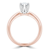 Round Lab Created Diamond 6-Prong Solitaire Engagement Ring in Rose Gold (MVSS1009-R)