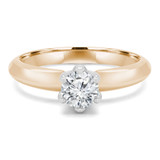 Round Lab Created Diamond 6-Prong Solitaire Engagement Ring in Yellow Gold (MVSS1009-Y)