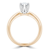 Round Lab Created Diamond 6-Prong Solitaire Engagement Ring in Yellow Gold (MVSS1009-Y)