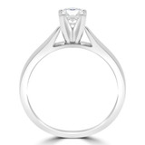 Round Lab Created Diamond Solitaire Engagement Ring in White Gold (MVSS1010-W)