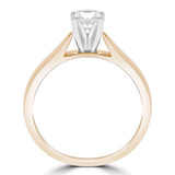 Round Lab Created Diamond Solitaire Engagement Ring in Yellow Gold (MVSS1010-Y)