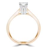 Round Lab Created Diamond Solitaire Engagement Ring in Yellow Gold (MVSS1012-Y)