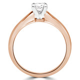 Princess Lab Created Diamond V Prong Solitaire Engagement Ring in Rose Gold (MVSS1017-R)