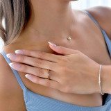 Princess Lab Created Diamond Solitaire Engagement Ring in Rose Gold (MVSS1019-R)