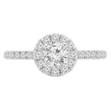 Round Lab Created Diamond Round Halo Engagement Ring in White Gold (MVSS1033-W)
