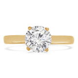 Round Lab Created Diamond Solitaire Engagement Ring in Yellow Gold (MVSS1044-Y)