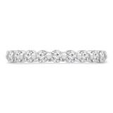 1 1/10 CTW Round Diamond Shared Prong 3/4 Way Semi-Eternity Anniversary Wedding Band Ring in 14K White Gold (MD230225)