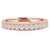 Round Lab Created Diamond Semi-Eternity Wedding Band Ring in Rose Gold (MVSXB1010-R)
