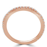 Round Lab Created Diamond Semi-Eternity Wedding Band Ring in Rose Gold (MVSXB1017-R)