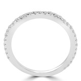 Round Lab Created Diamond Semi-Eternity Wedding Band Ring in White Gold (MVSXB1017-W)